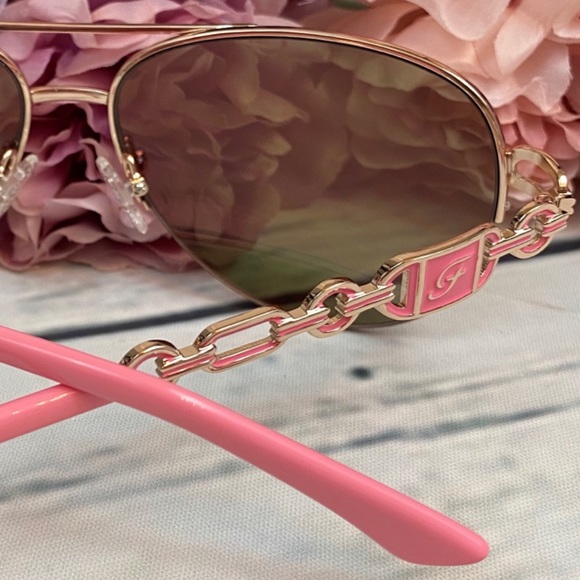 Fenchi Classic Pink Mirrored Aviator Sunglasses - Picture 13 of 16